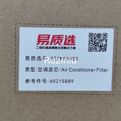 Condicionamento de ar do elemento de filtro 60215889 para Sany SY55/SY60/SY65