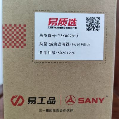 O filtro de combustível SY55/SY60/SY85/SY95/SY215/SY305/SY485/SY500 de 60201220 Sany aplica-se a 4JG1/4JJ1/4BG1/6HK1/6WG1
